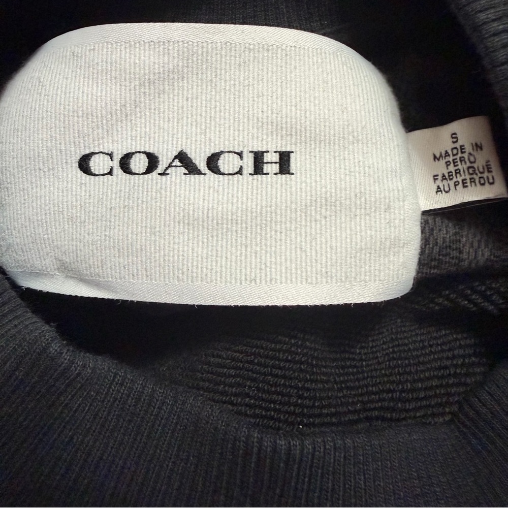 COACH Essential Signature Crewneck in‎ Charcoal Size Small - Picture 3 of 5